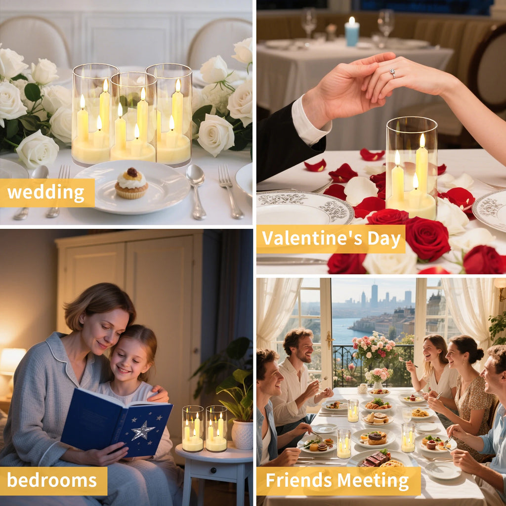 Veluno GlowCandle™ – Flammenlose LED Kerzen (3-in-1)