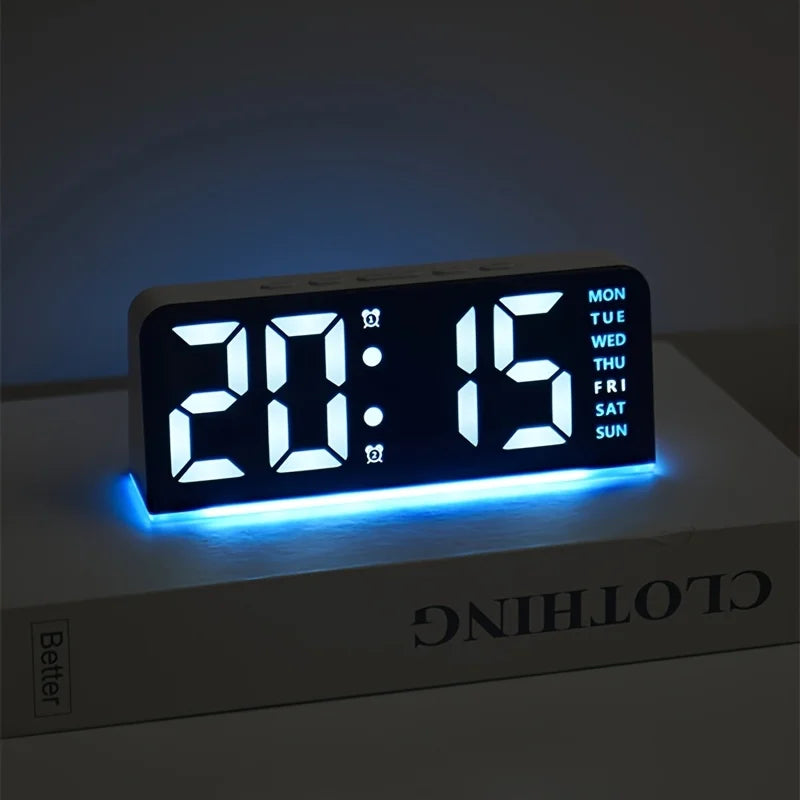 Veluno LED Nachtlicht-Wecker – Digitaluhr mit Ambient-Licht & Snooze