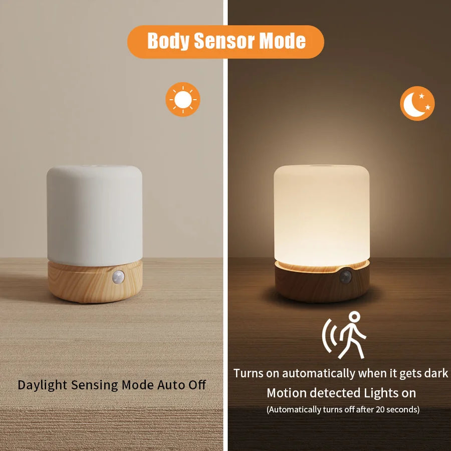 Veluno LED Touch Nachtlicht – RGB Ambient Lampe mit USB-Ladung