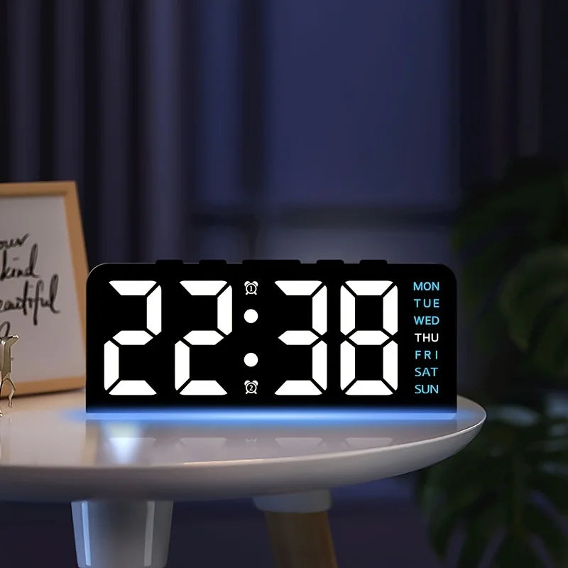 Veluno LED Nachtlicht-Wecker – Digitaluhr mit Ambient-Licht & Snooze